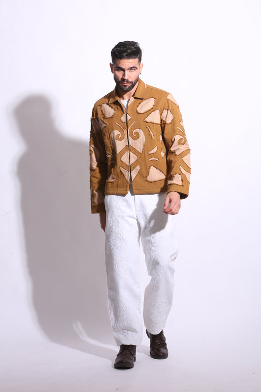 Alex Coach Unisex Jacket | Hand-Cut Cotton Denim