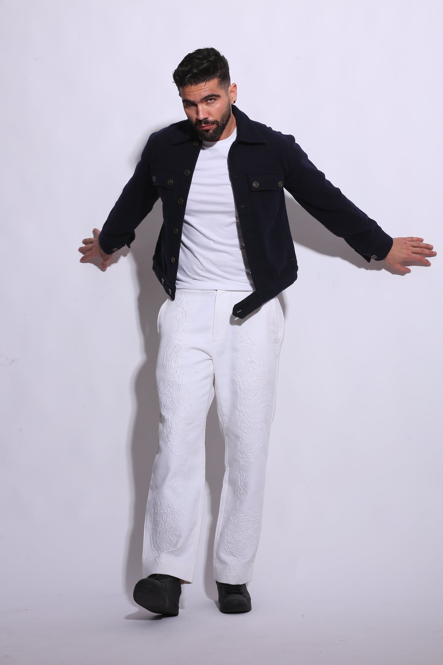 ALDEN NAVY TRUCKER JACKET FOR MEN