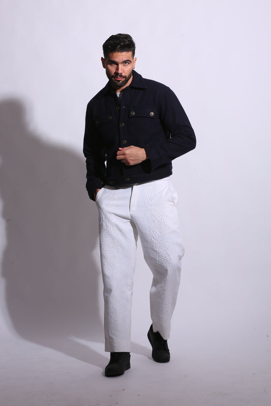 ALDEN NAVY TRUCKER JACKET FOR MEN