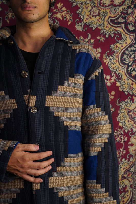 Multicolor wool blended fabric unisex patchwork shirt jacket
“Jack unisex multicolor wool blend jacket with all-over patchwork”