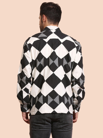 MONOCHROME PATCHWORK SHIRT