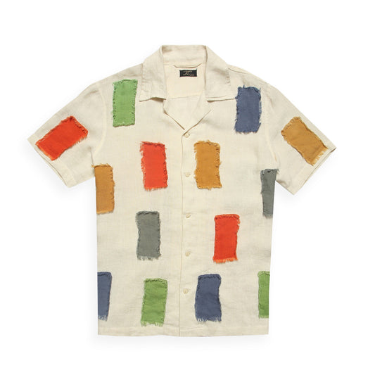 APPLIQUE MULTI PATCH LINEN SHIRT