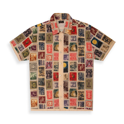 VINTAGE STAMP PATCHWORK SHIRT