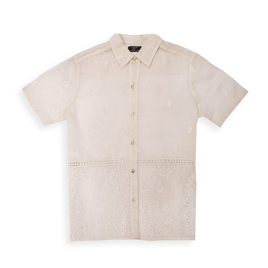 IVORY PAISLEY GRACE SHIRT