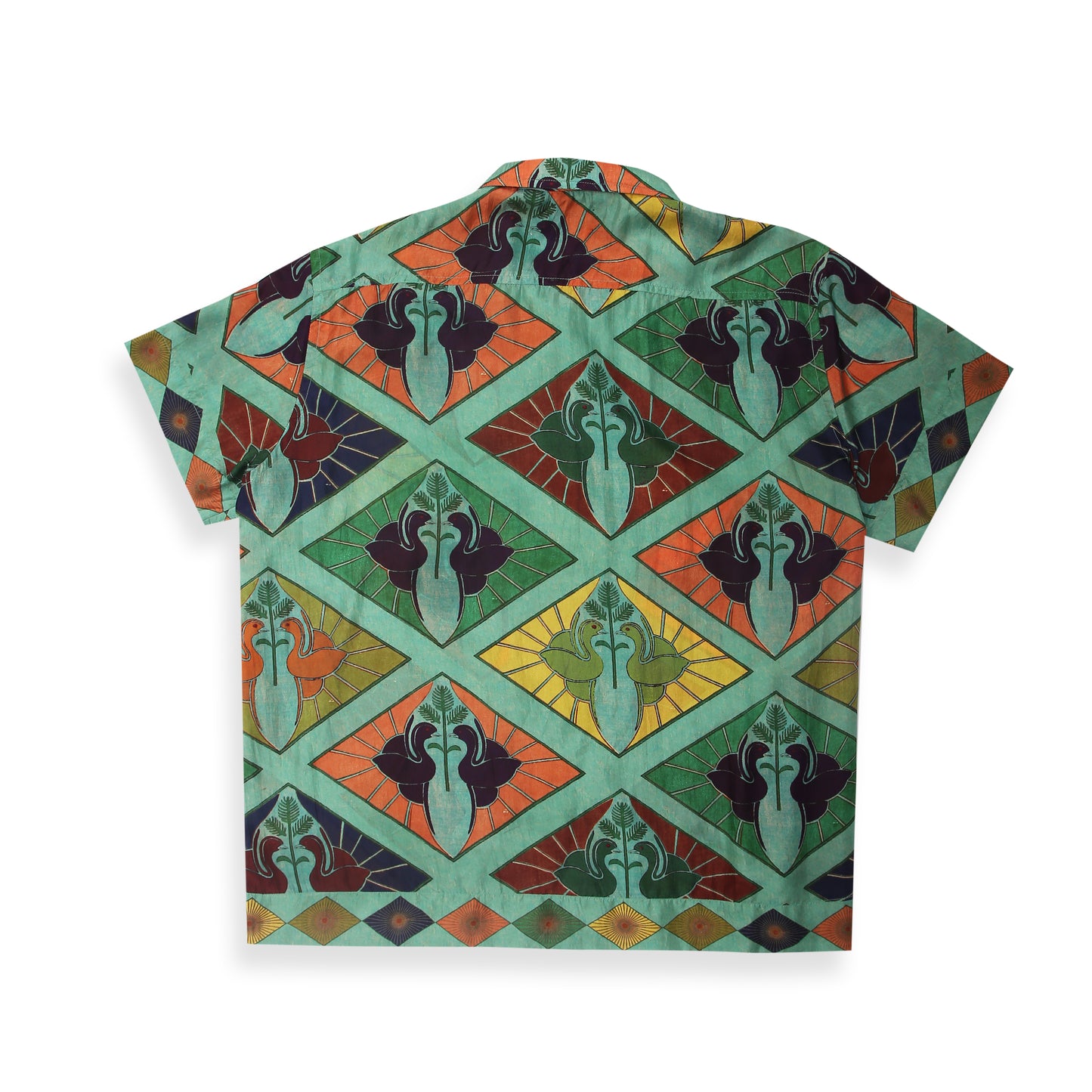 GREEN KOI FLIGHT SILK SHIRT