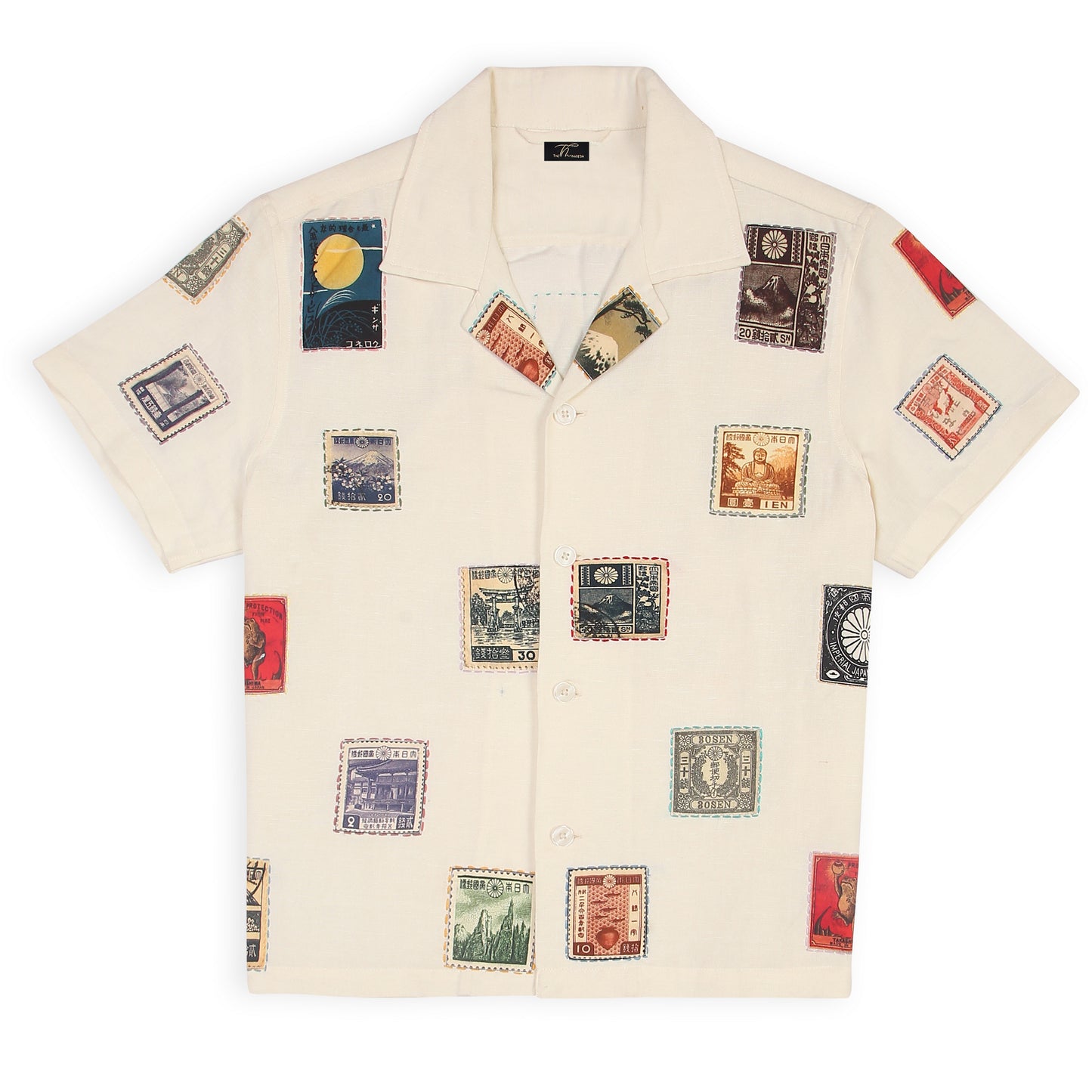 VINTAGE STAMP LINEN SHIRT