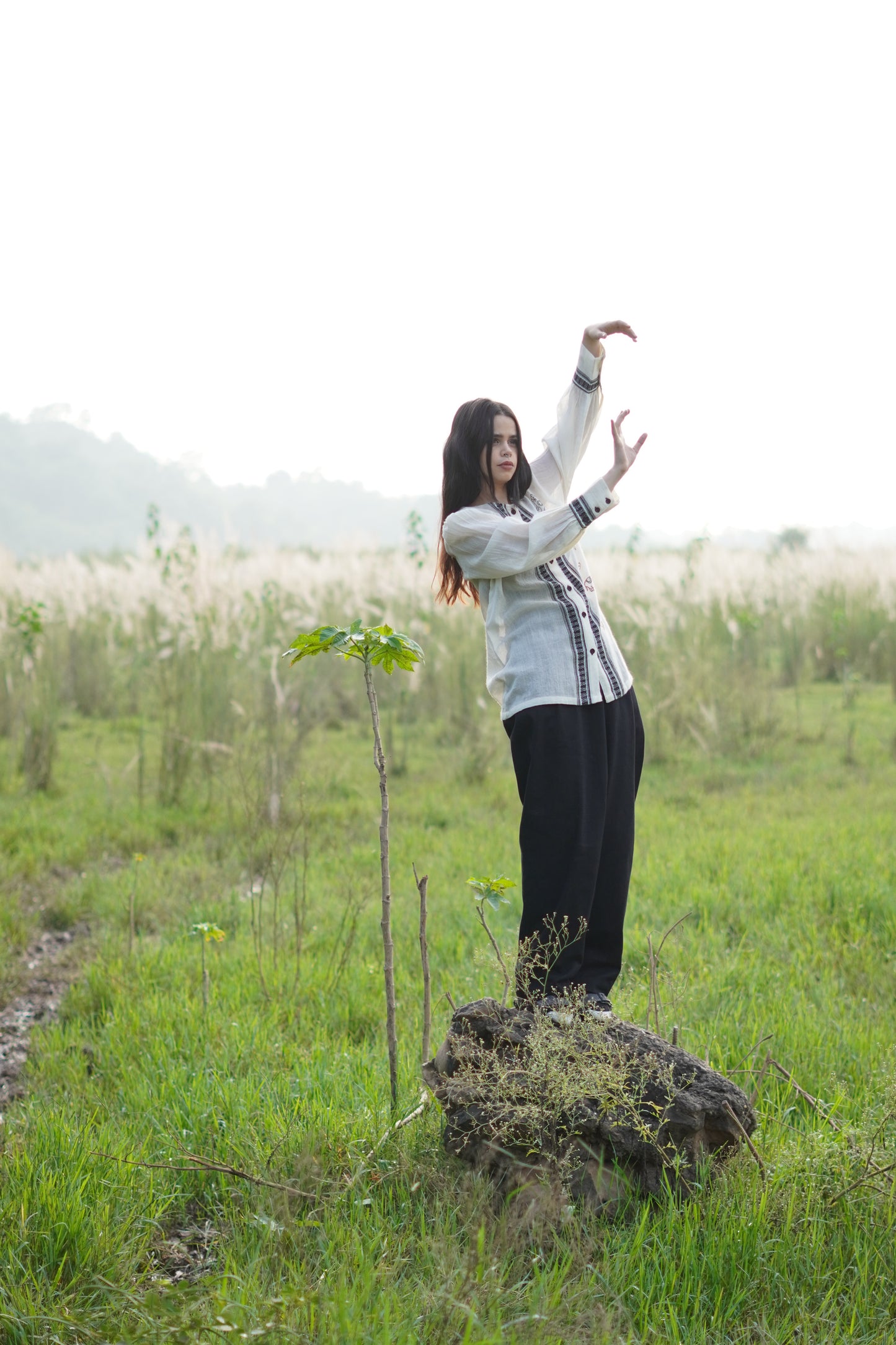 AURELIA WOMEN HAND EMBROIDERED SHIRT