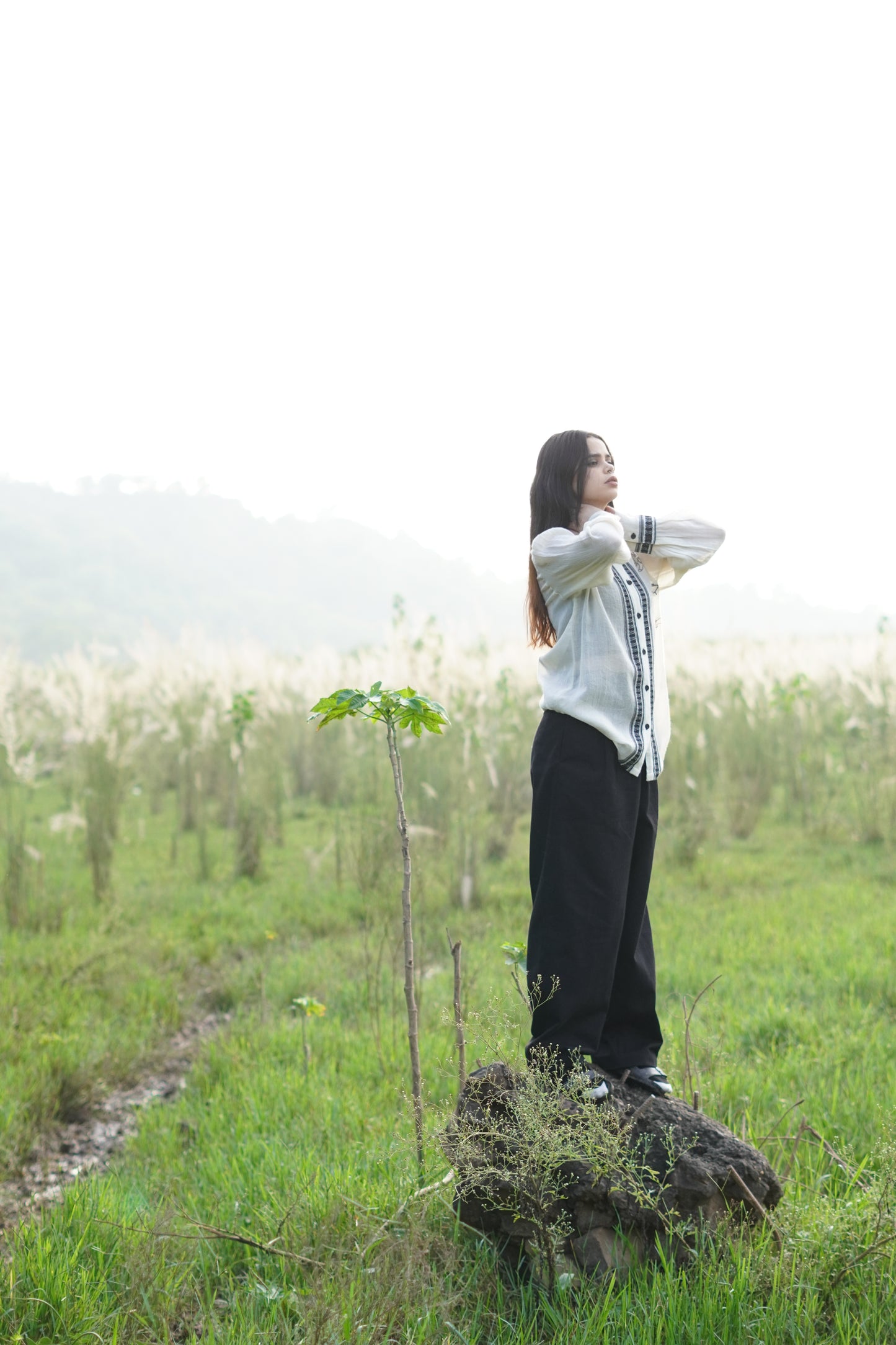 AURELIA WOMEN HAND EMBROIDERED SHIRT