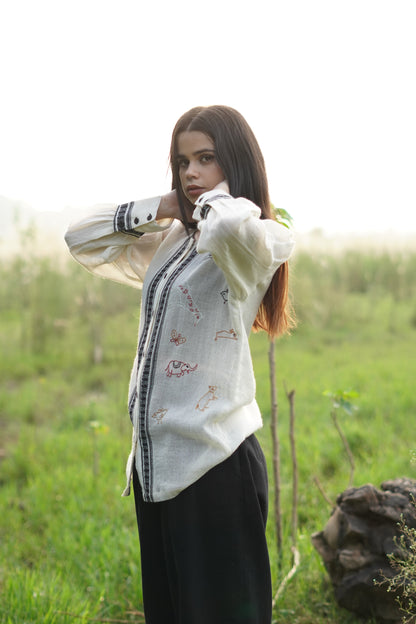 AURELIA WOMEN HAND EMBROIDERED SHIRT