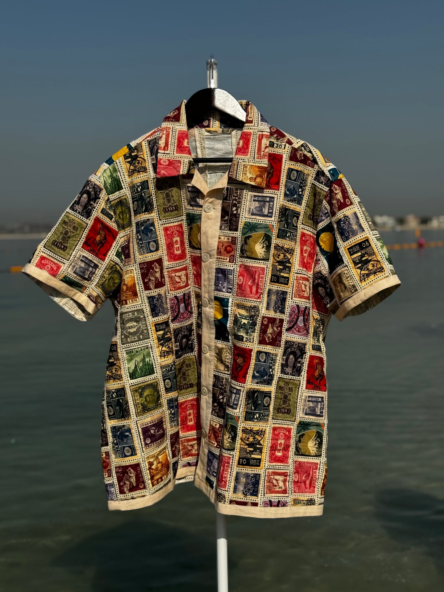 VINTAGE STAMP PATCHWORK SHIRT