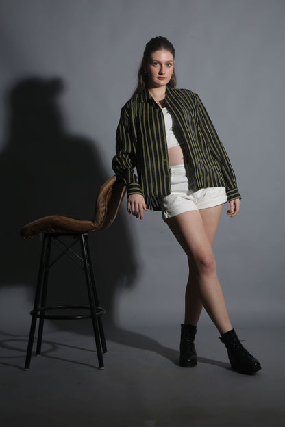  Onyx Stripe Shirt, black cotton eu.