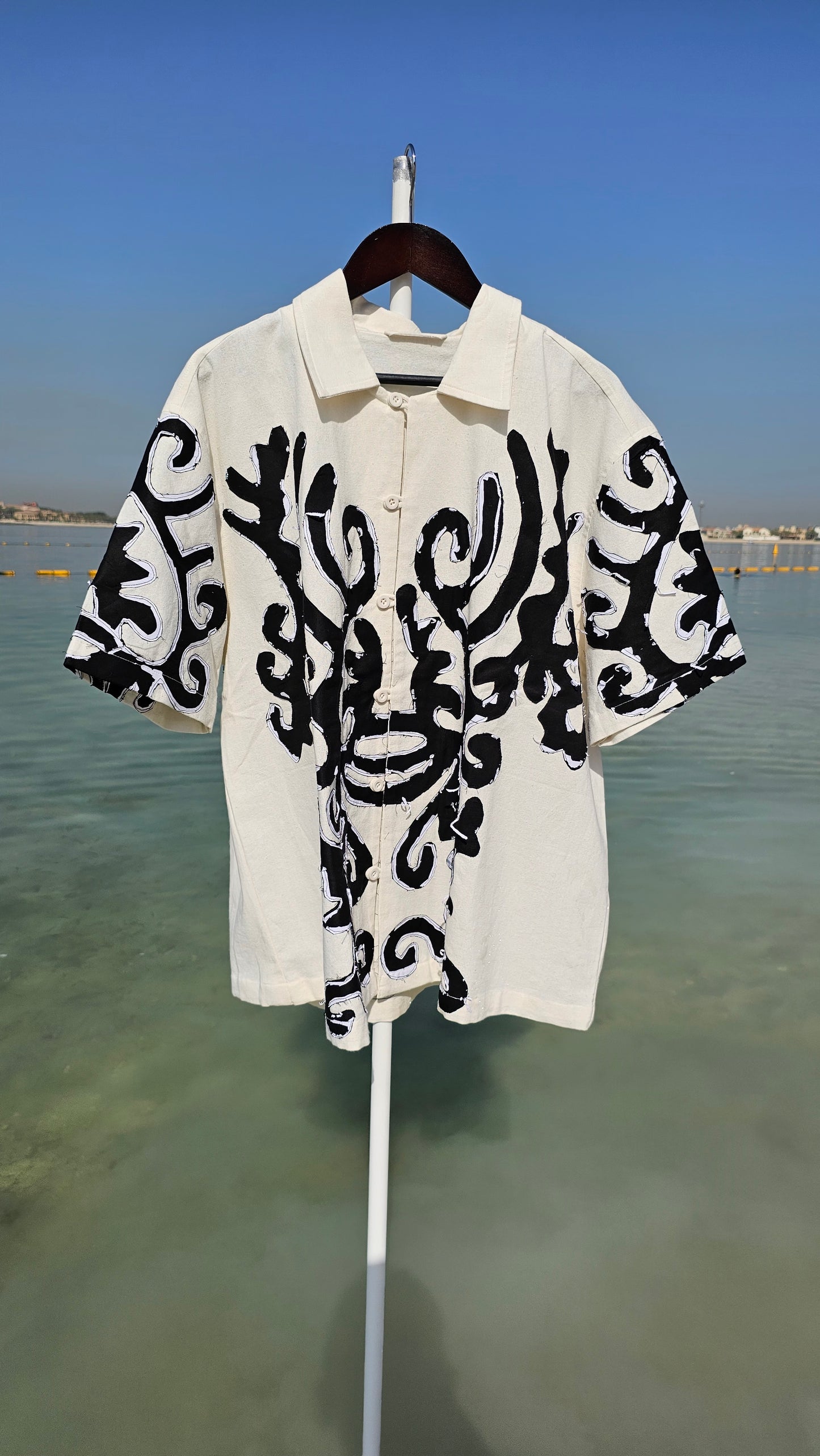 SHYRDAK MOTIF EMBROIDERED SHIRT