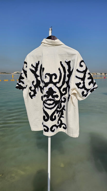 SHYRDAK MOTIF EMBROIDERED SHIRT