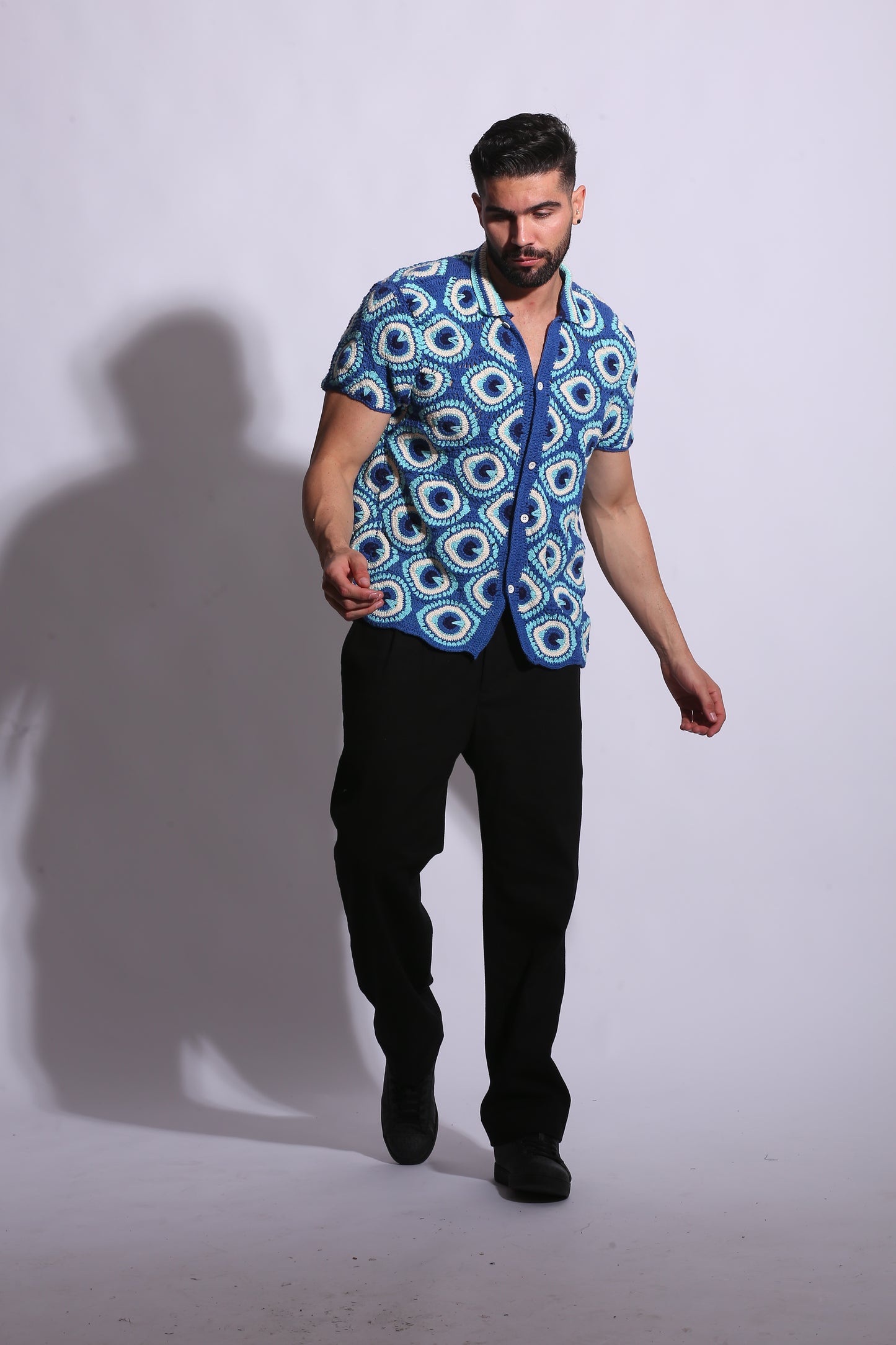 Evil Eye Hand-Crochet Shirt