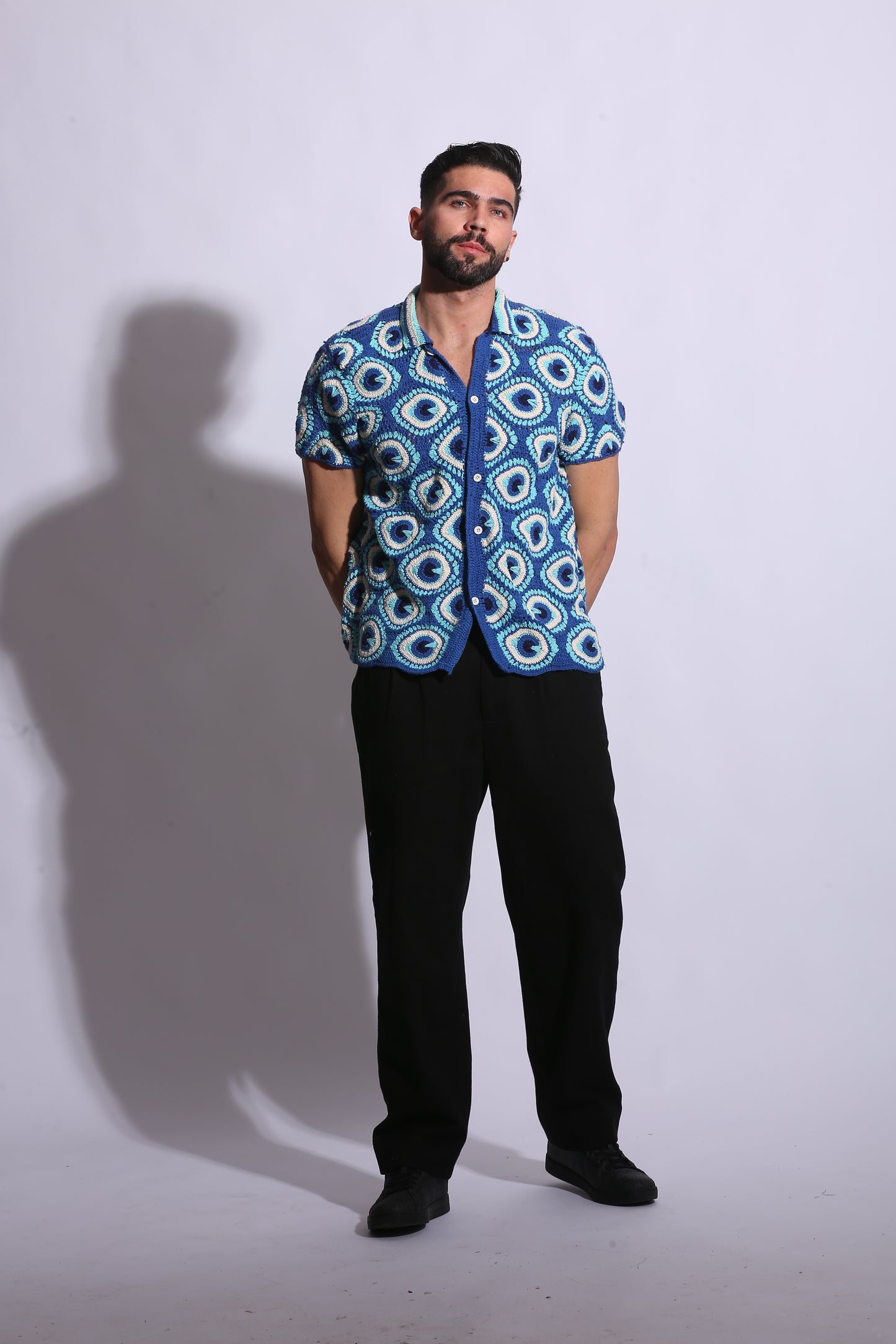 Evil Eye Hand-Crochet Shirt