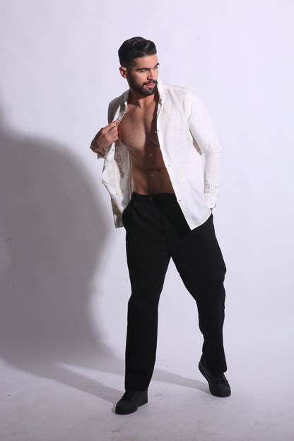 “Embroidered linen Maglia Chic maglia/cotton Breather Premium shirt, Eurostyle. 