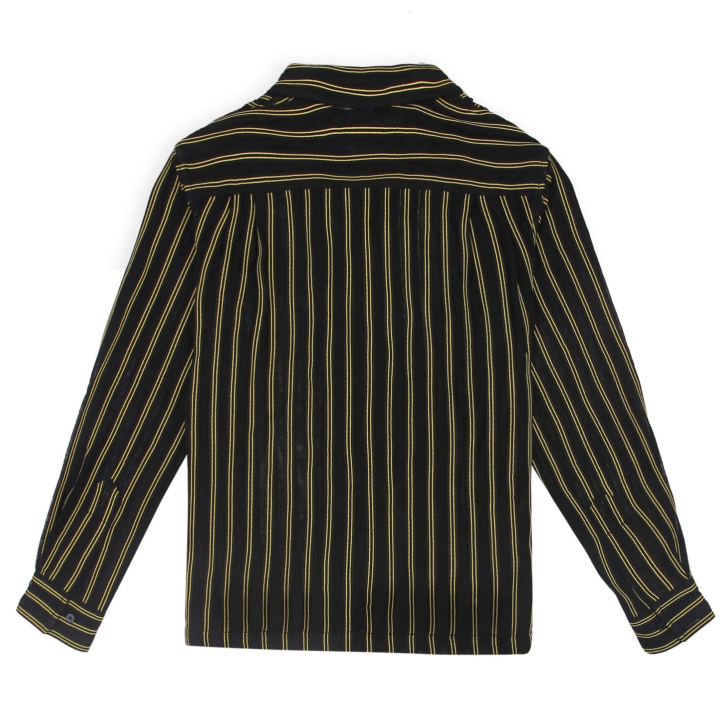 Black cotton onyx stripe shirt for smart casual styling 