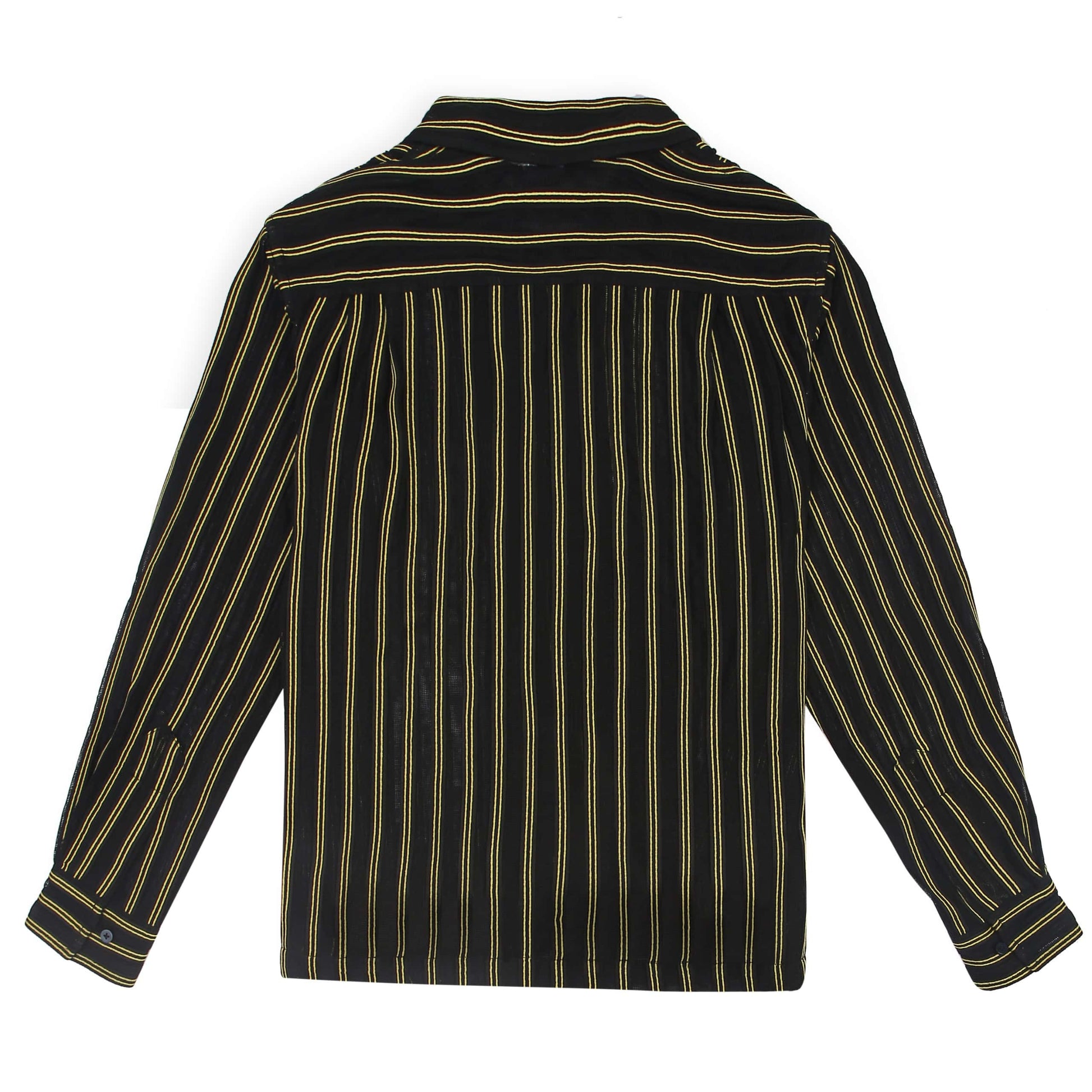 Black cotton onyx stripe shirt for smart casual styling 