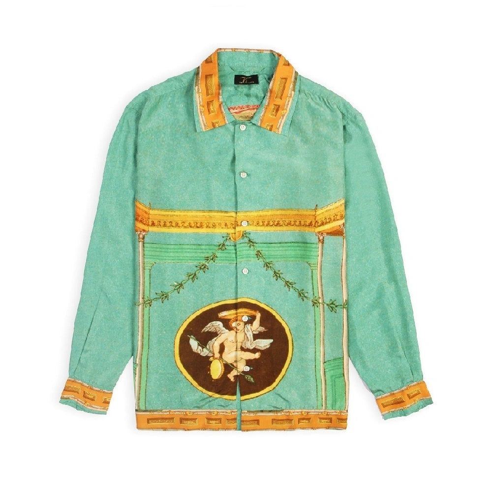 Vintage Stamp Patchwork Shirt