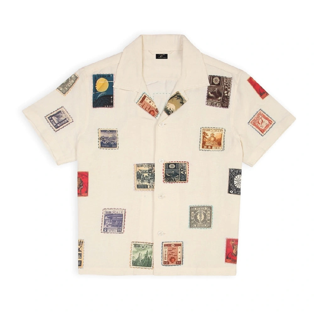 Artful Faces Patchwork Shirt
