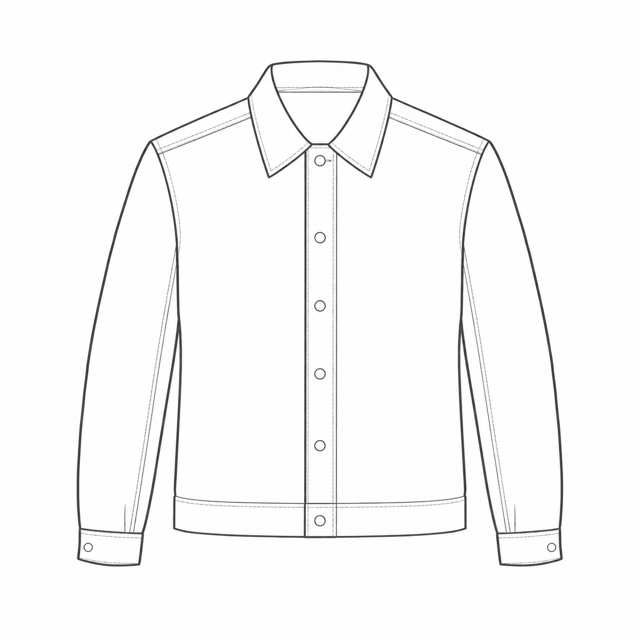 Outerwear measurement reference illustration