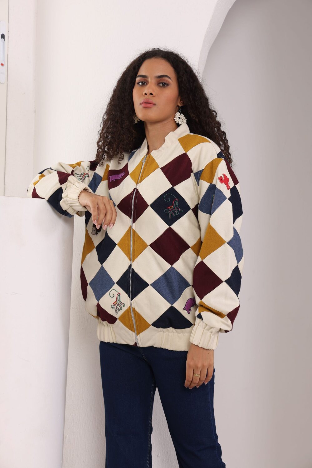 Finn Unisex Bomber Patchwork Jacket