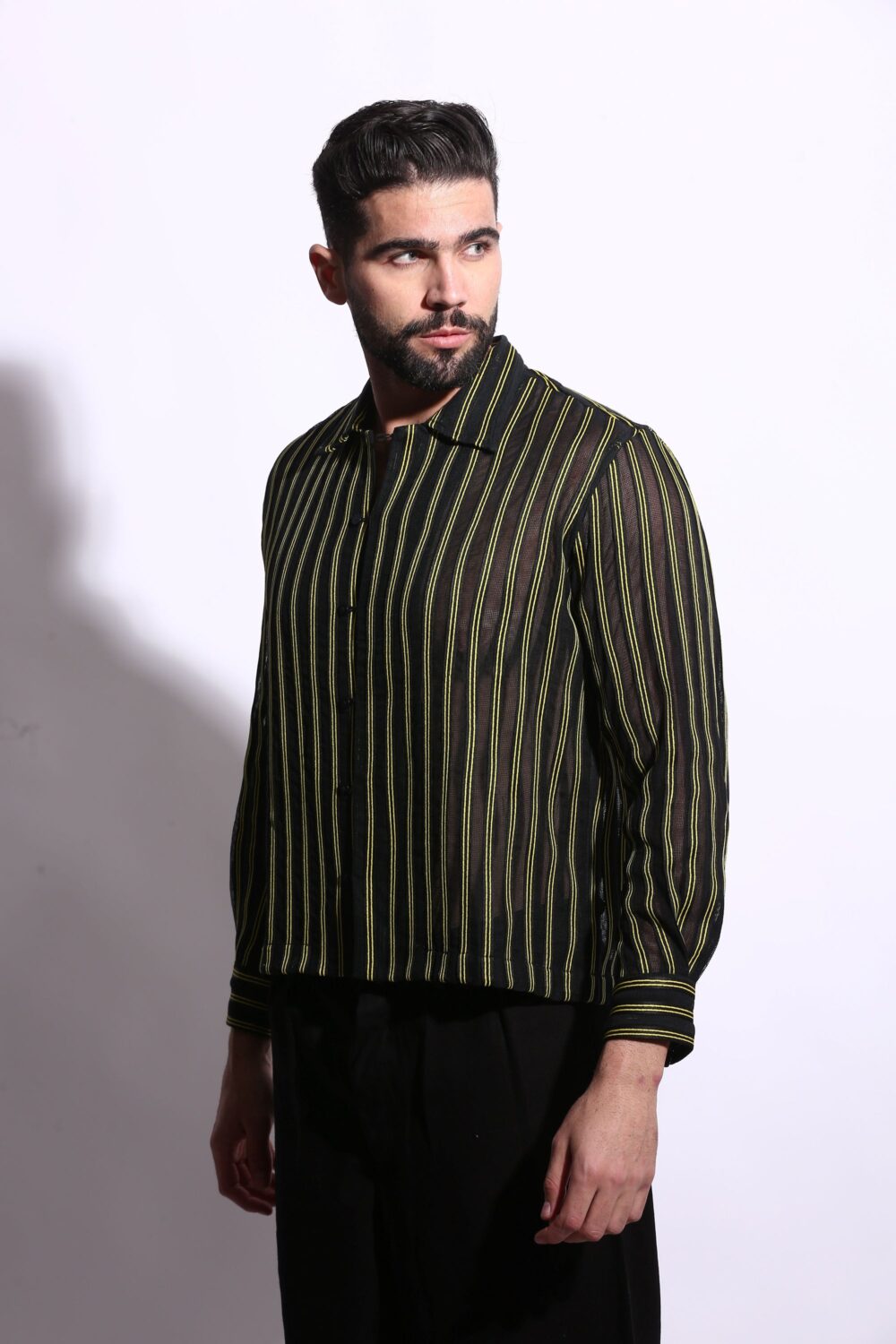 Onyx Cotton Stripe Shirt
