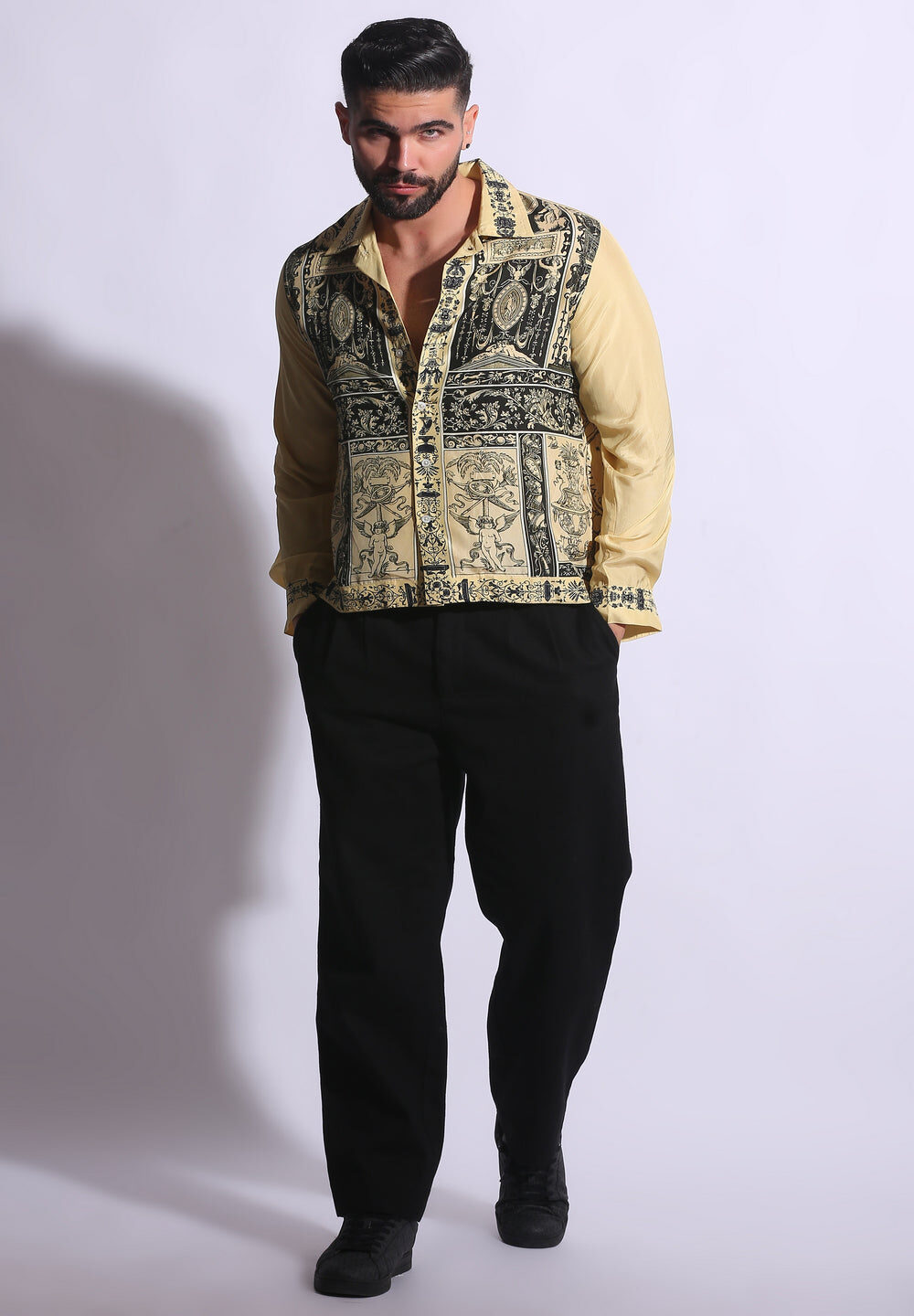 Retro Revival Silk Shirt