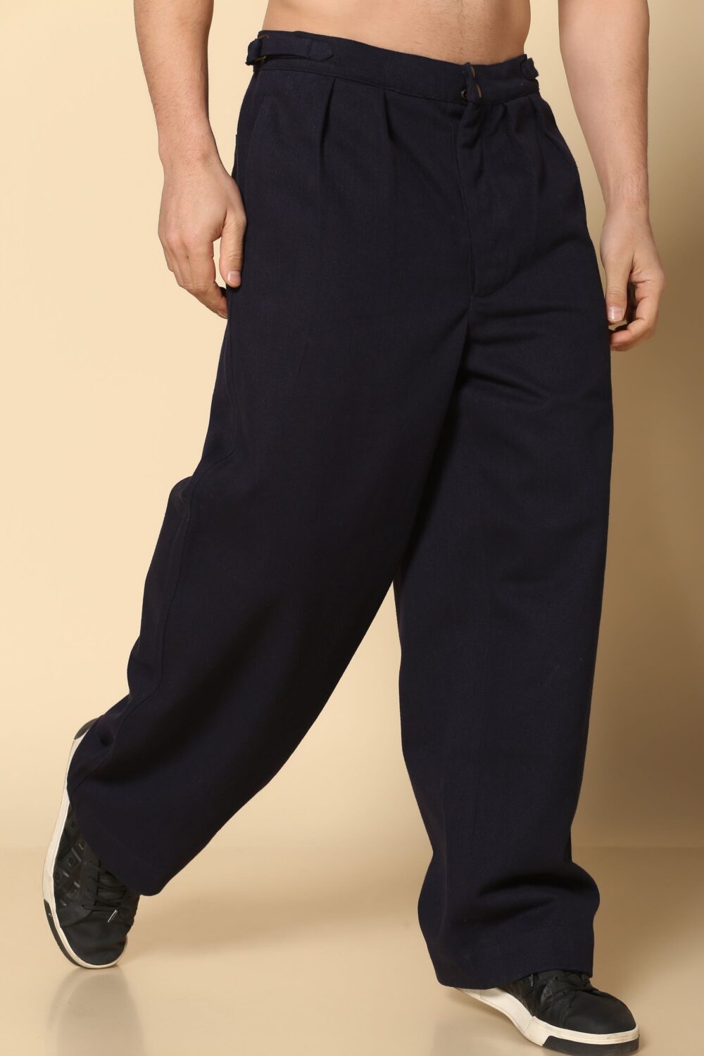 Unisex Classic Straight-Leg Trousers | Navy