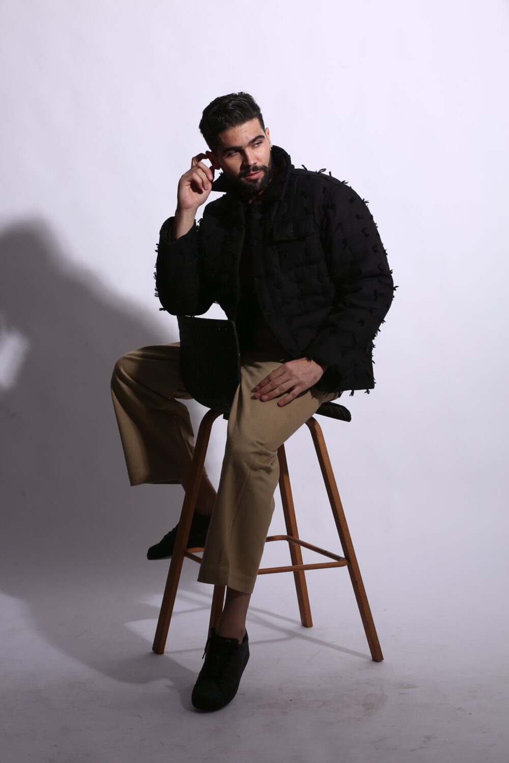 Zane Distressed Tufted Jacket